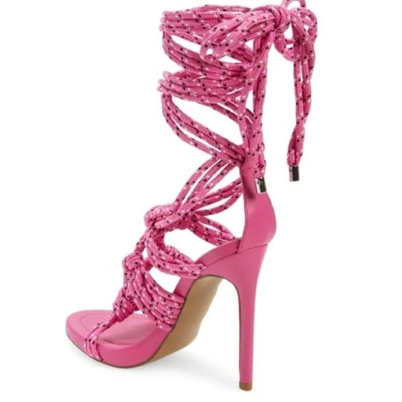 NEW Steve Madden Women Fiore Lace Up Gladiator heels sandals shoes sz 8.5M - Picture 1 of 11